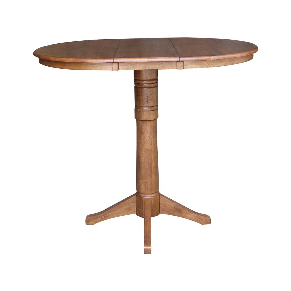 36" Round Top Pedestal Table with 12" Leaf - 42.1" H- 557394. Picture 4