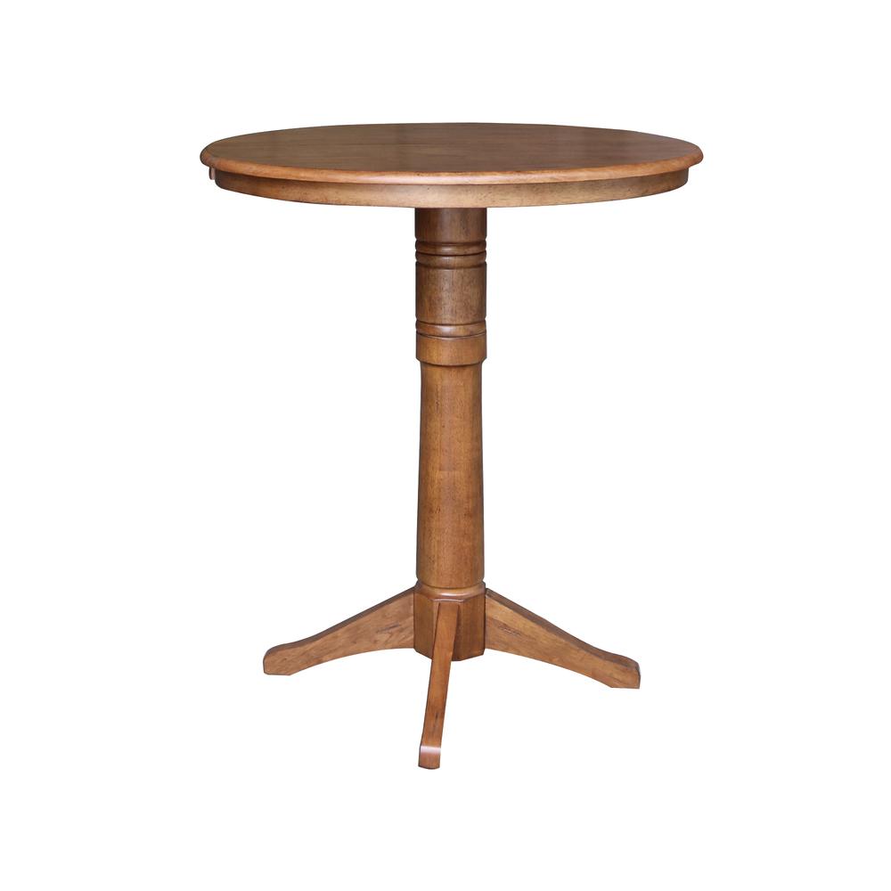 36" Round Top Pedestal Table with 12" Leaf - 42.1" H- 557394. Picture 5