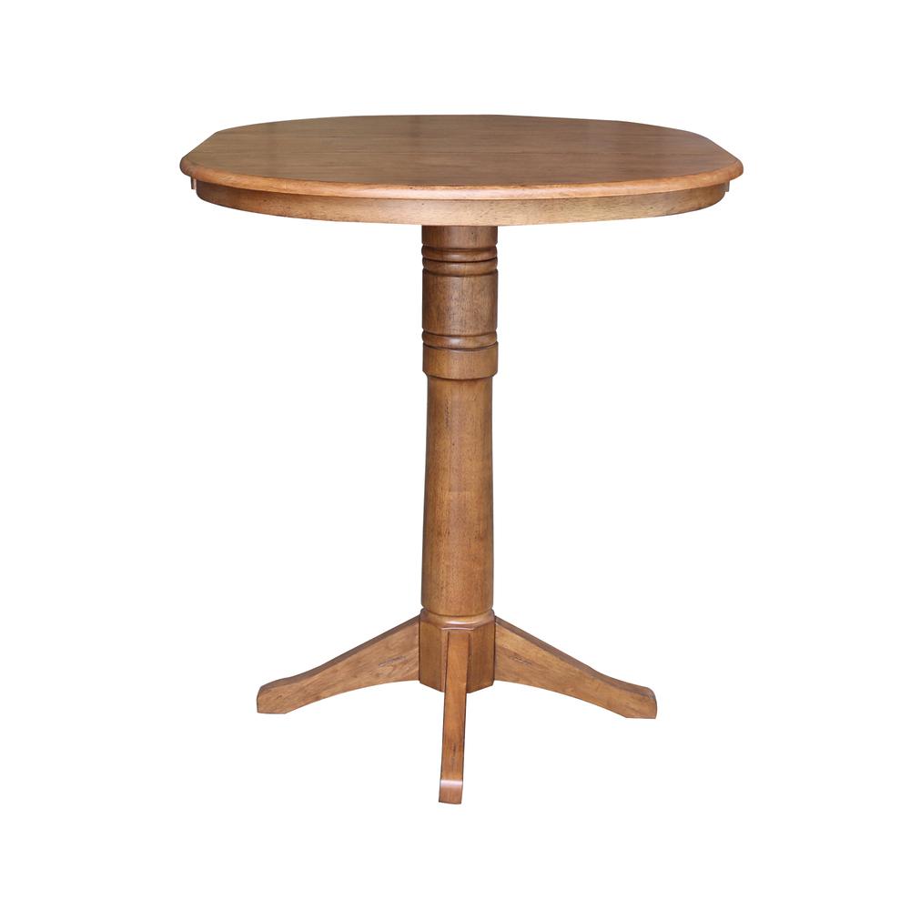36" Round Top Pedestal Table with 12" Leaf - 42.1" H- 557394. Picture 6