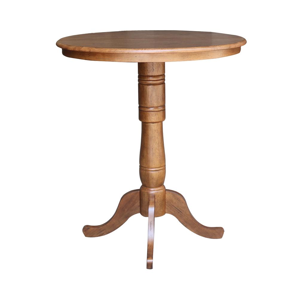 36" Round Top Pedestal Table with 12" Leaf - 41.3" H- 557226. Picture 5