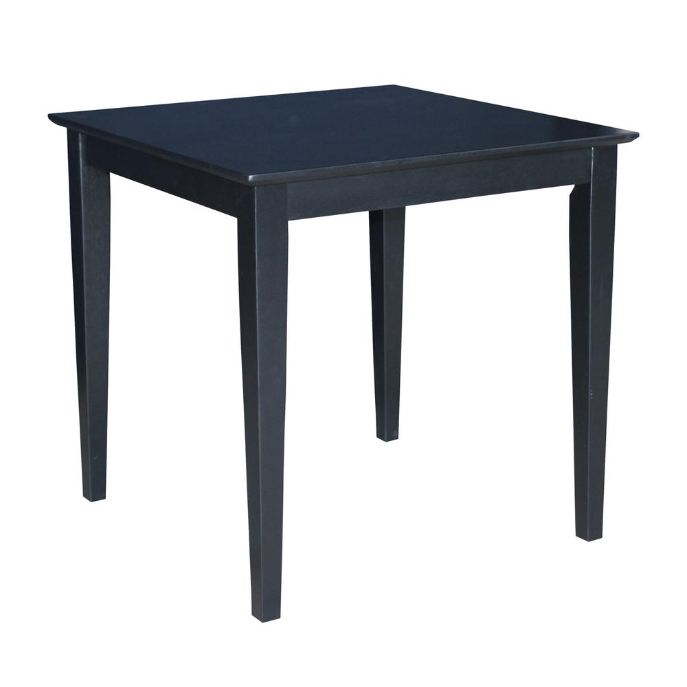 Solid Wood Top Table, Black. Picture 1