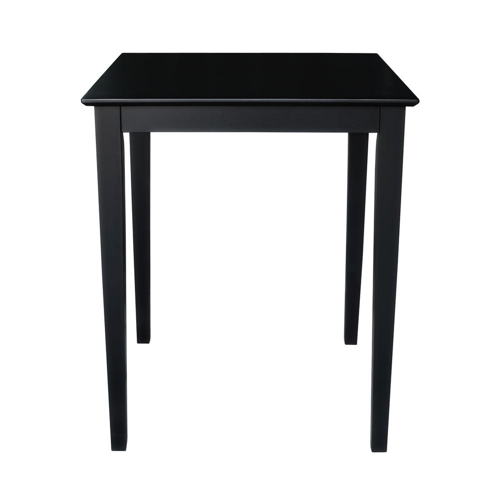 Solid Wood Top Table, Black. Picture 2