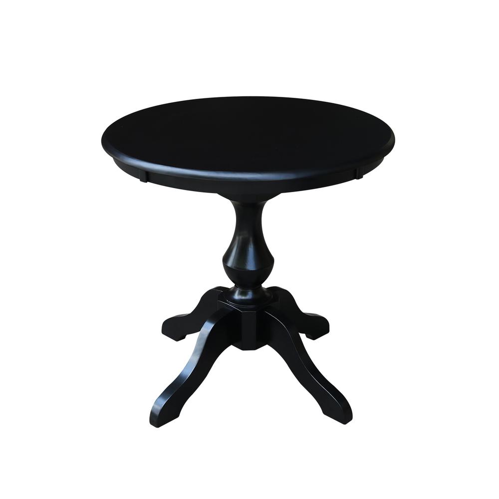 30" Round Top Pedestal Table - 28.9"H, Black. Picture 10