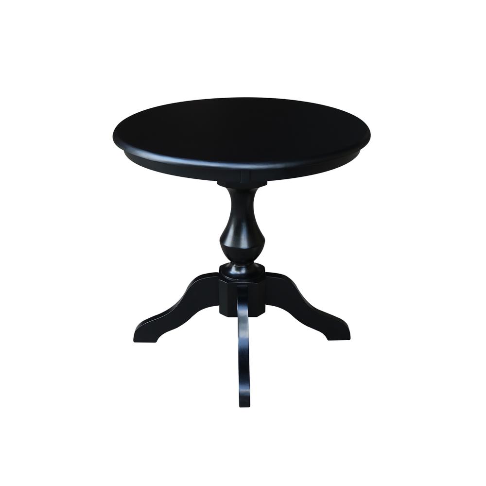 30" Round Top Pedestal Table - 28.9"H, Black. Picture 6