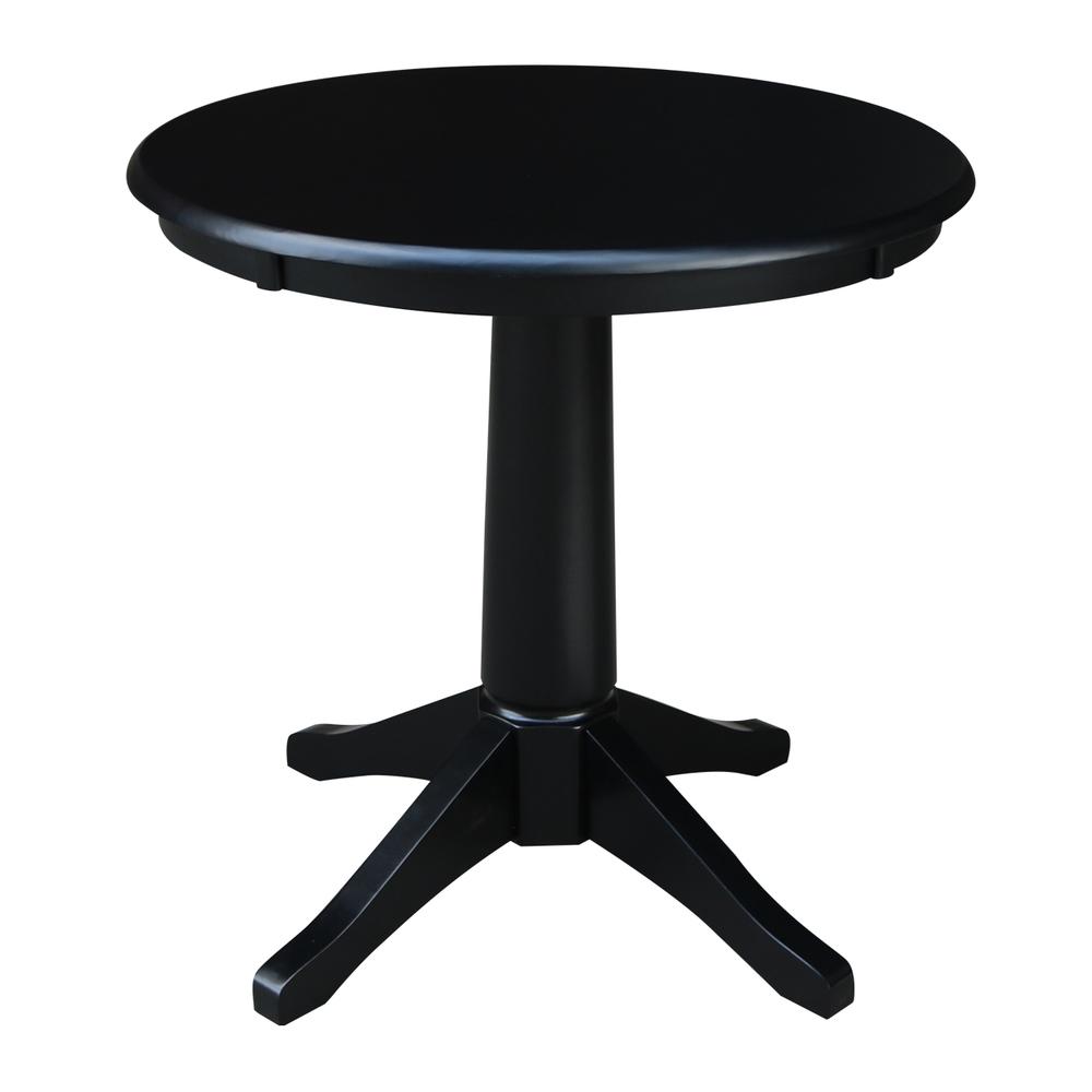 30" Round Top Pedestal Table - 28.9"H, Black. Picture 37