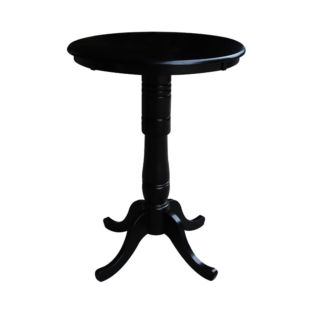 30" Round Top Pedestal Table - 28.9"H, Black. Picture 44