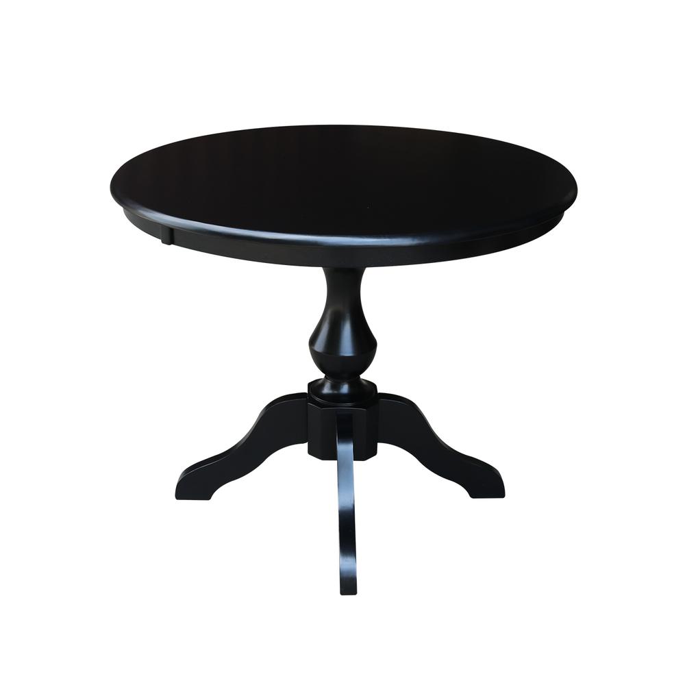 36" Round Top Pedestal Table - 28.9"H, Black. Picture 6
