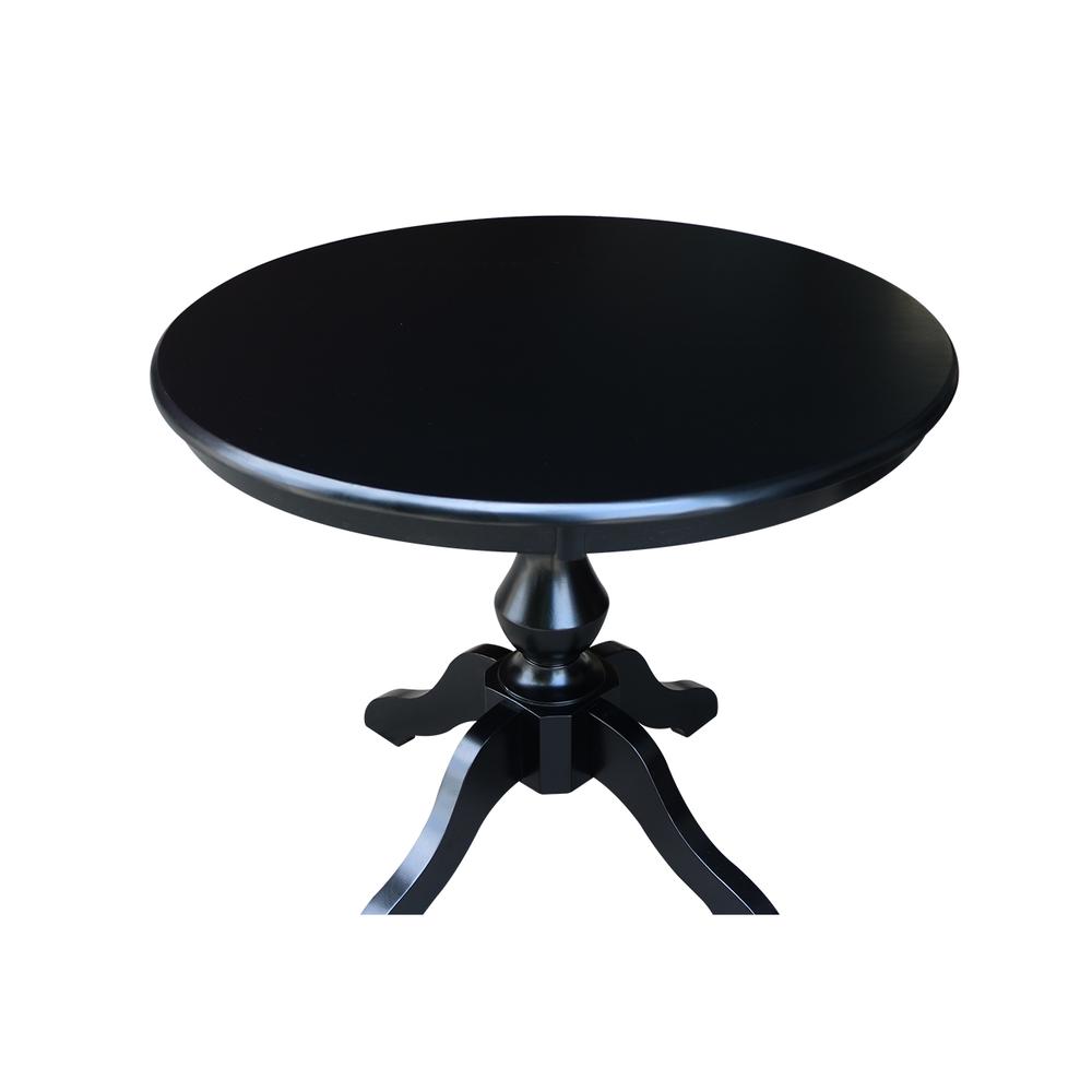 36" Round Top Pedestal Table - 28.9"H, Black. Picture 10