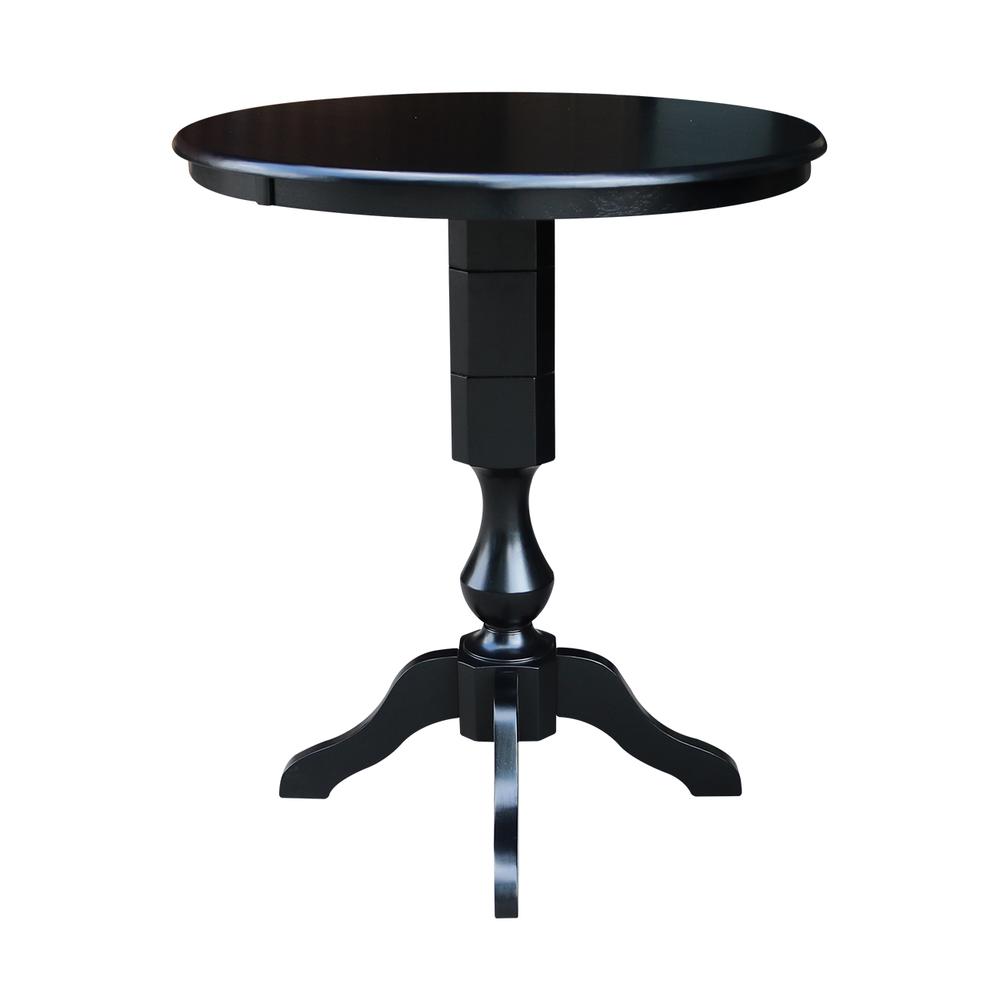 36" Round Top Pedestal Table - 28.9"H, Black. Picture 18