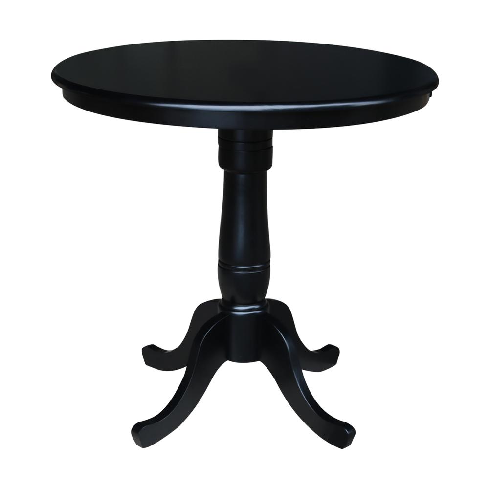 36" Round Top Pedestal Table - 28.9"H, Black. Picture 49