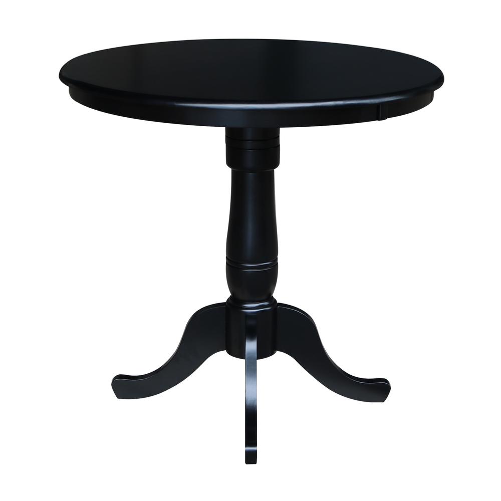 36" Round Top Pedestal Table - 28.9"H, Black. Picture 43