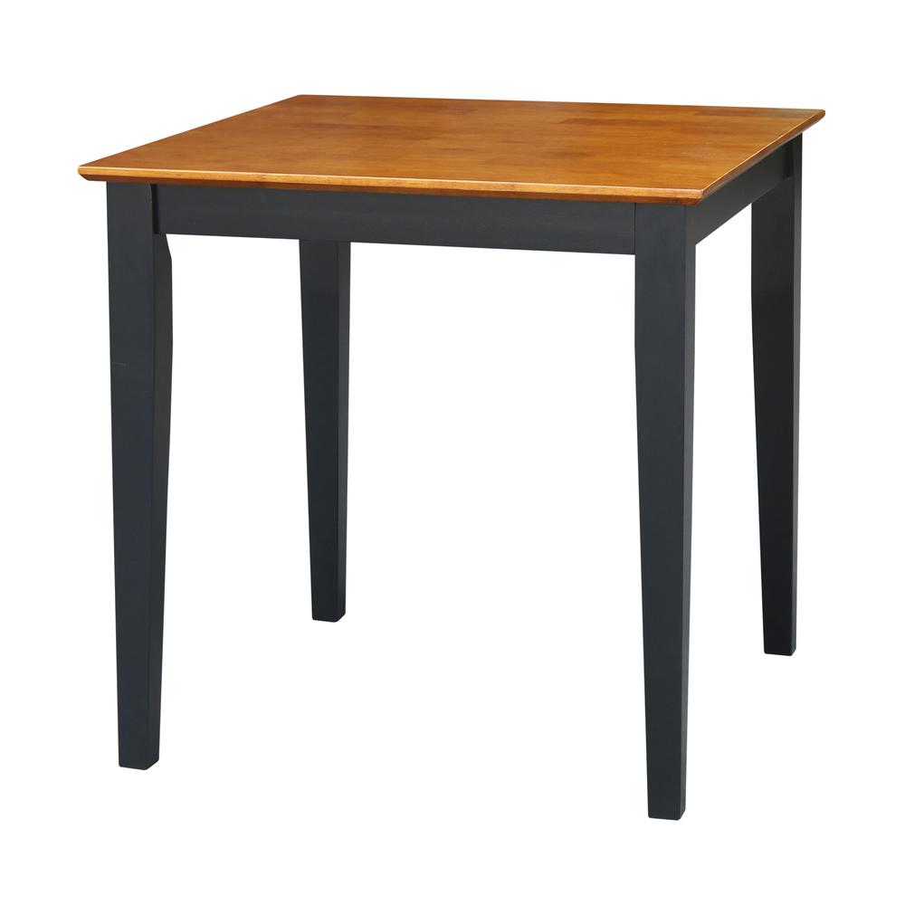 Solid Wood Top Table, Black/Cherry. Picture 8