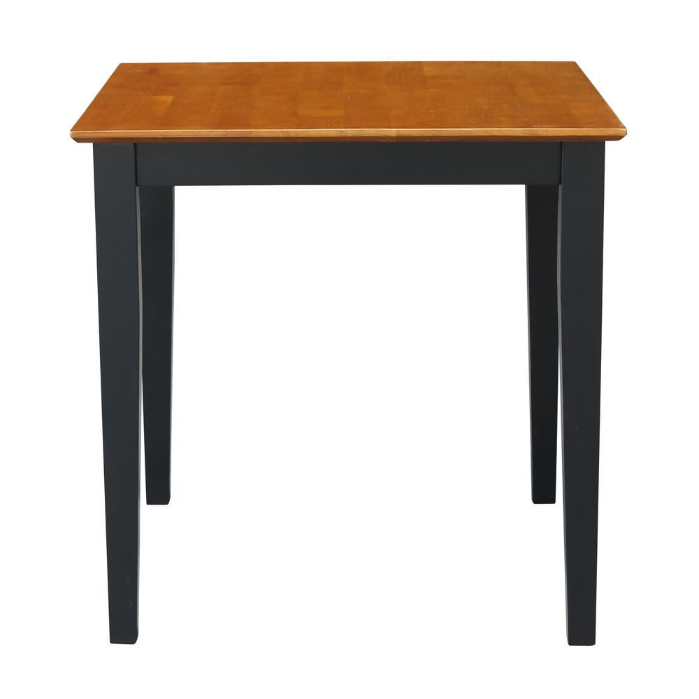 Solid Wood Top Table, Black/Cherry. Picture 3