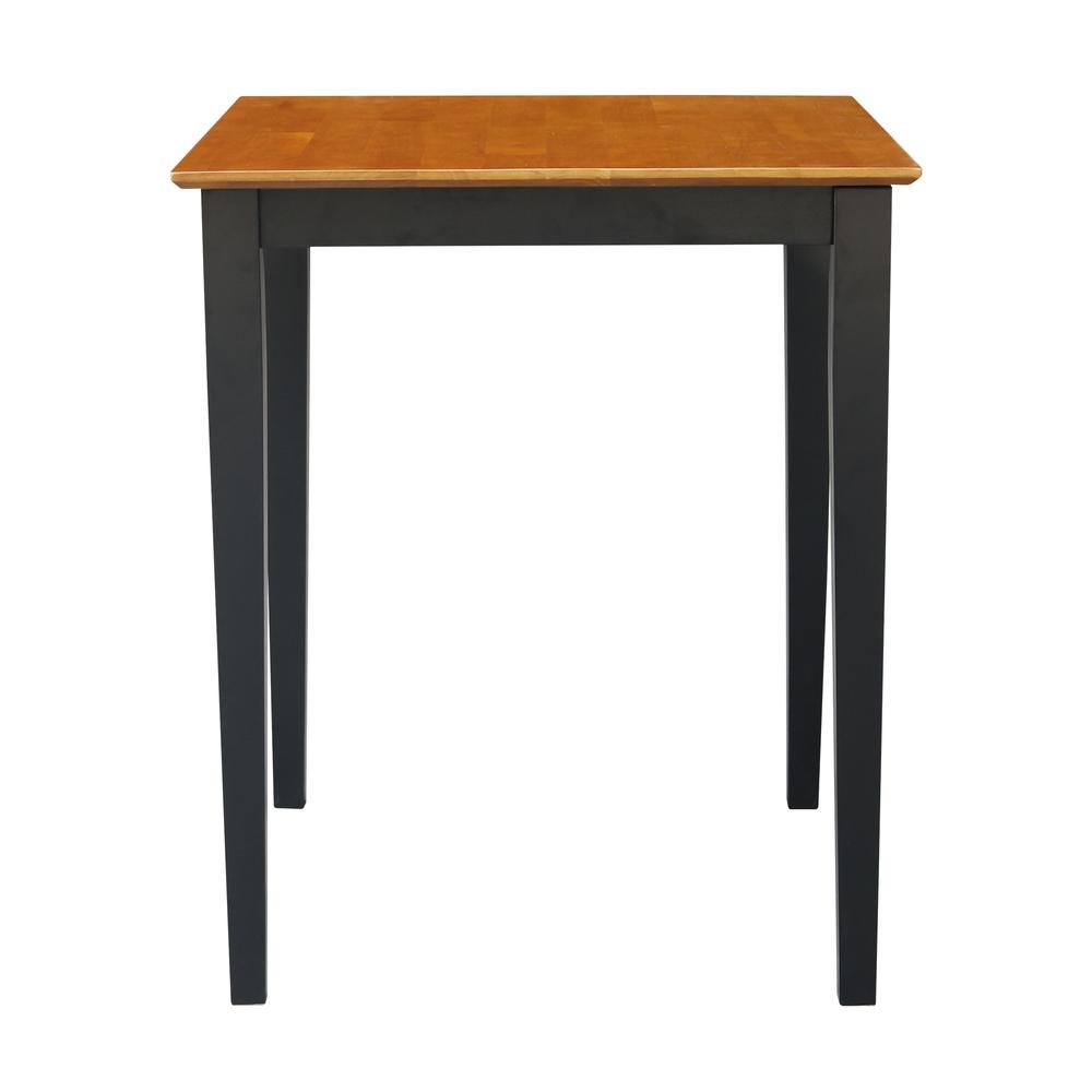 Solid Wood Top Table, Black/Cherry. Picture 3
