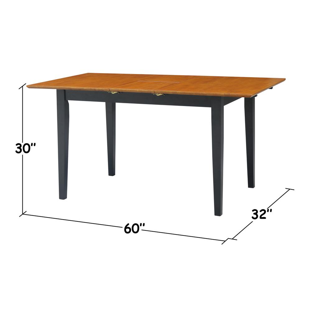Table With Butterfly Extension - Dining Height, Black/Cherry. Picture 1