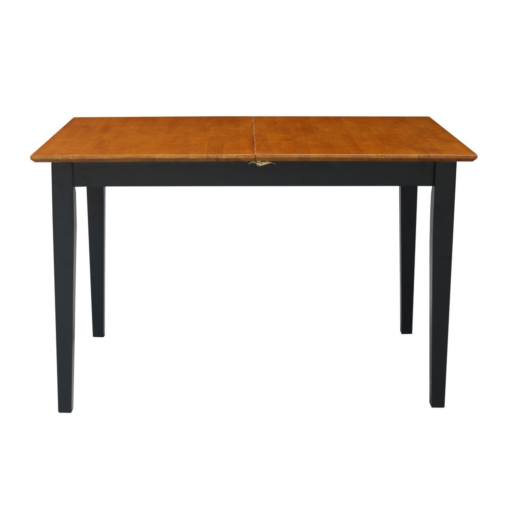 Table With Butterfly Extension - Dining Height, Black/Cherry. Picture 3