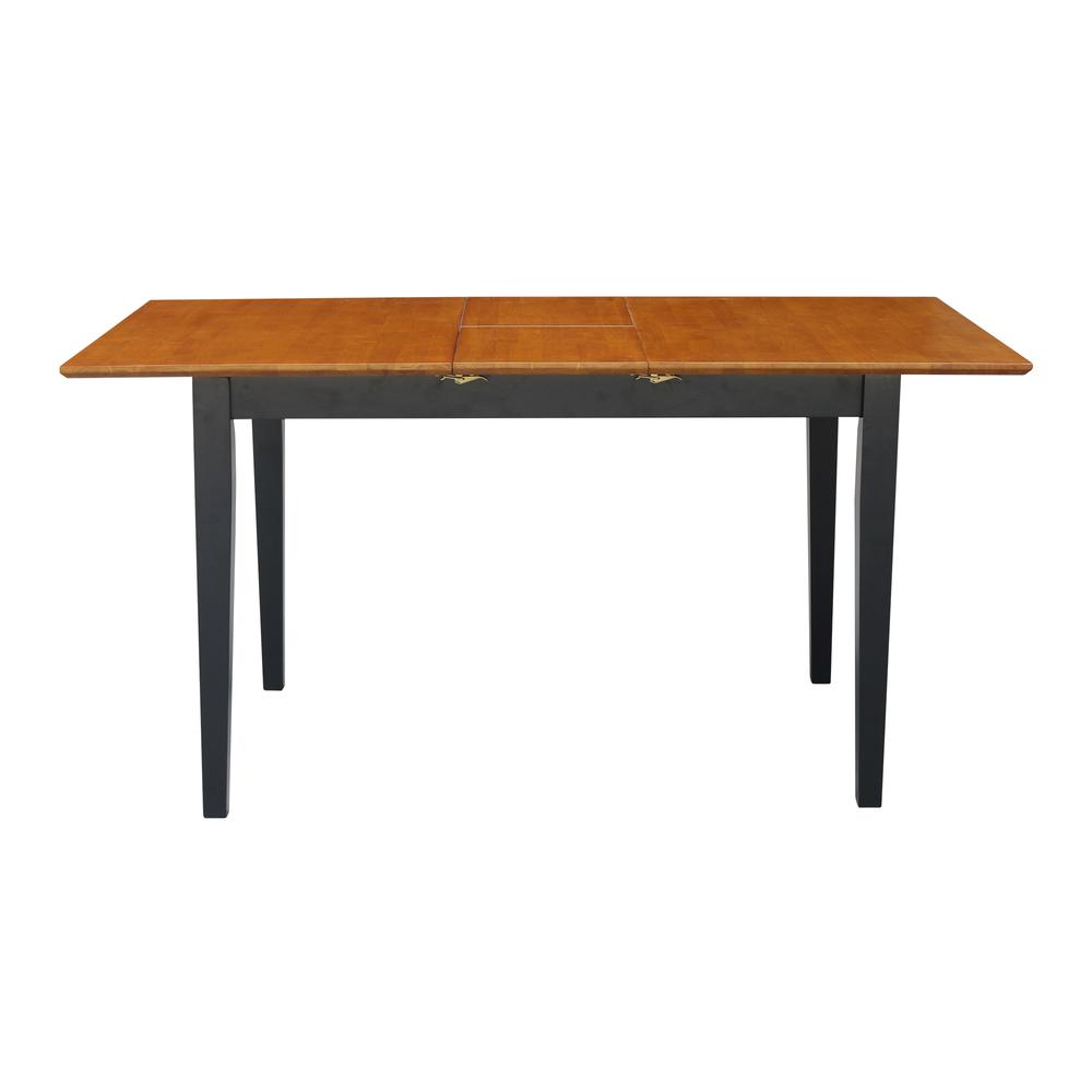 Table With Butterfly Extension - Dining Height, Black/Cherry. Picture 2