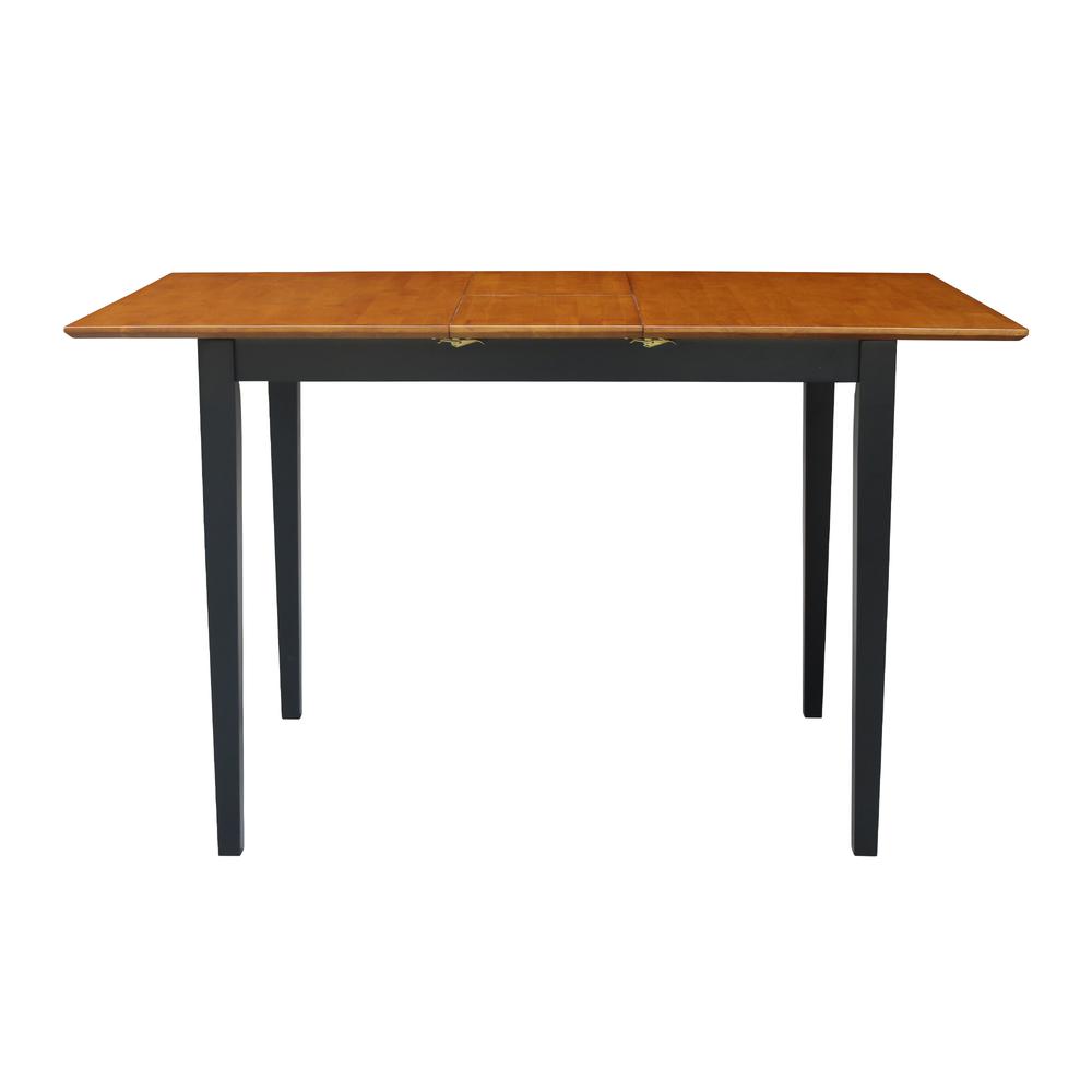Table With Butterfly Extension - Counter Height, Black/Cherry. Picture 2