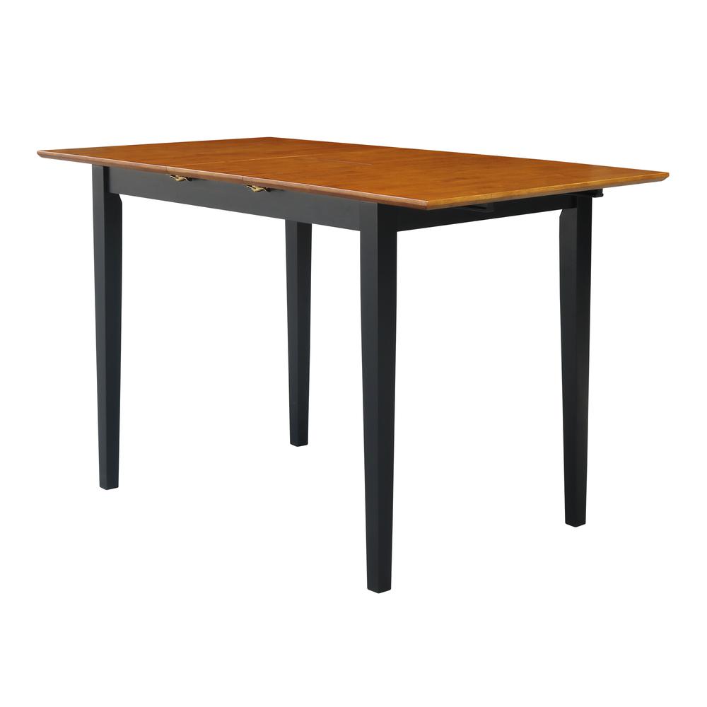Table With Butterfly Extension - Counter Height, Black/Cherry. Picture 4