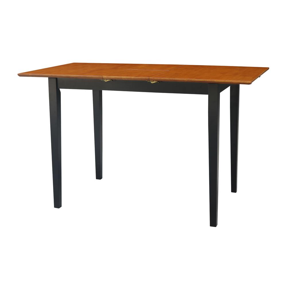 Table With Butterfly Extension - Counter Height, Black/Cherry. Picture 8