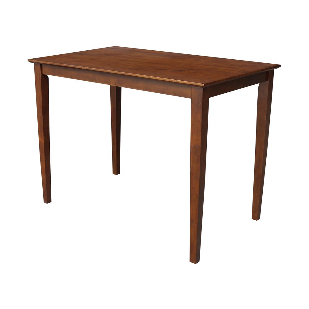Solid Wood Top Table, Espresso. Picture 4