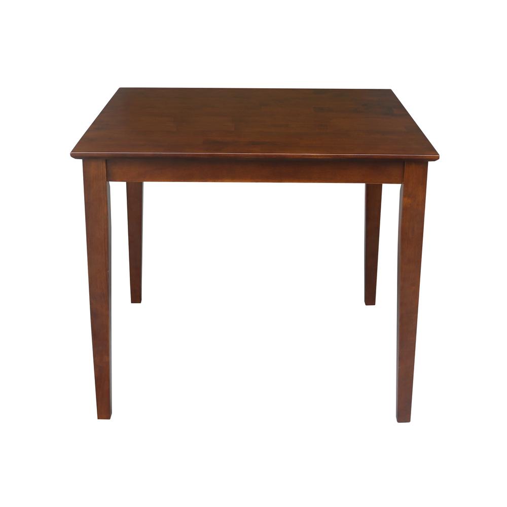 Solid Wood Top Table, Espresso. Picture 2