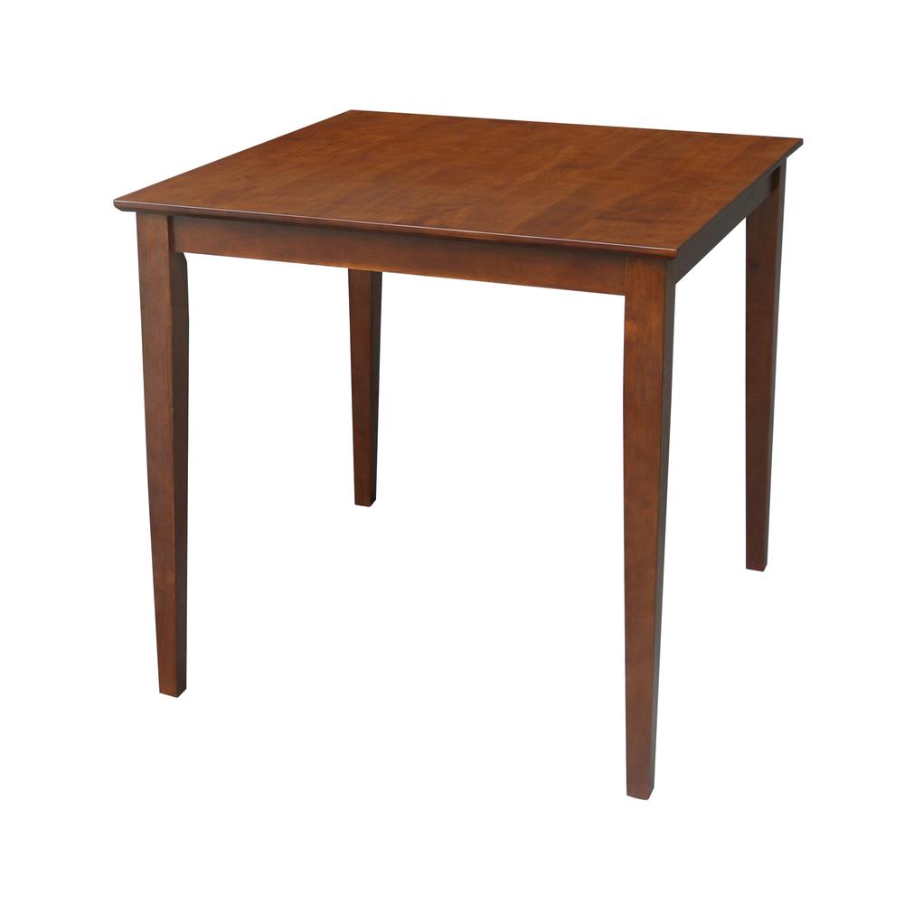Solid Wood Top Table, Espresso. Picture 3