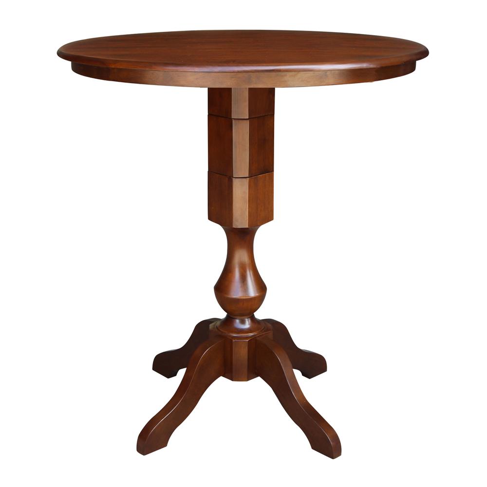 36" Round Top Pedestal Table - 28.9"H, Espresso. Picture 18