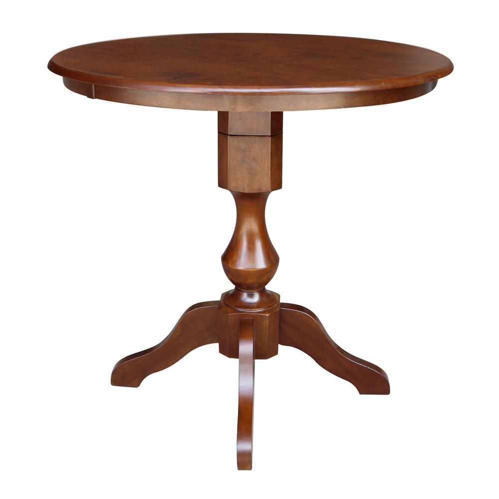 36" Round Top Pedestal Table - 28.9"H, Espresso. Picture 13