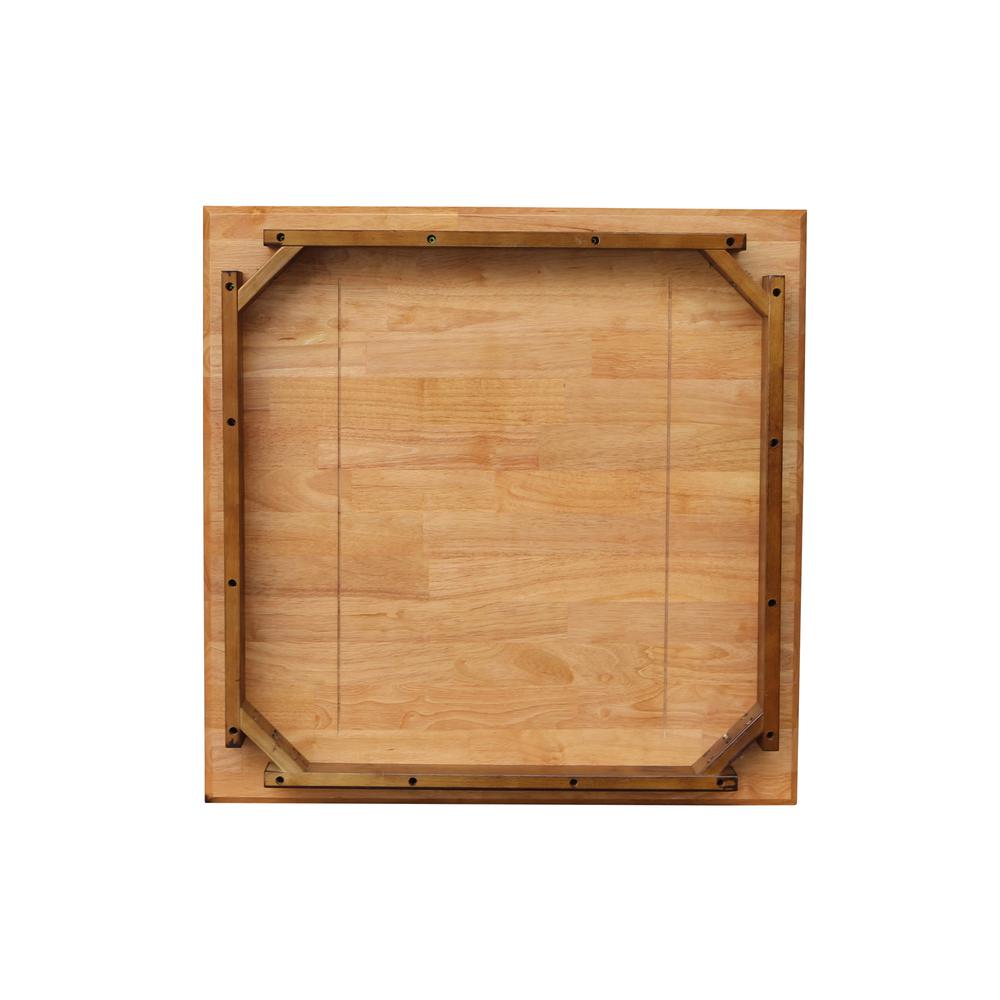 Solid Wood Top Table, Cinnamon/Espresso. Picture 4