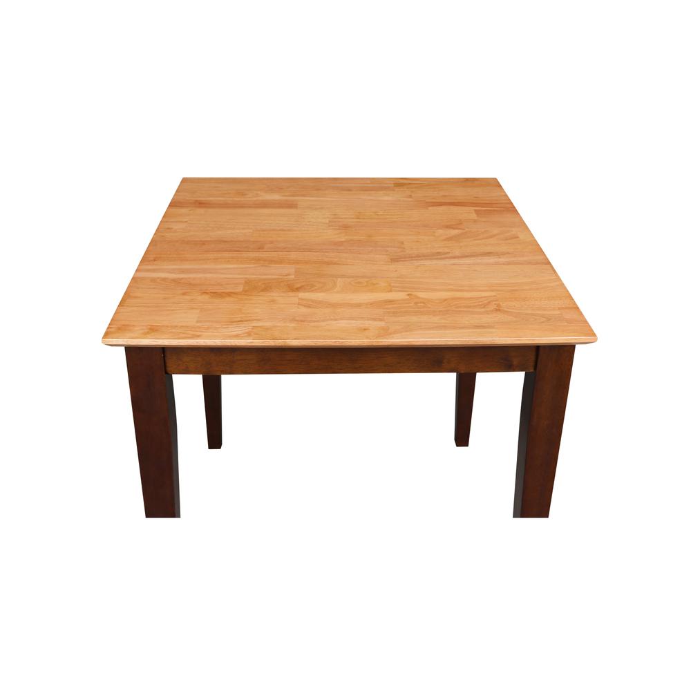 Solid Wood Top Table, Cinnamon/Espresso. Picture 7