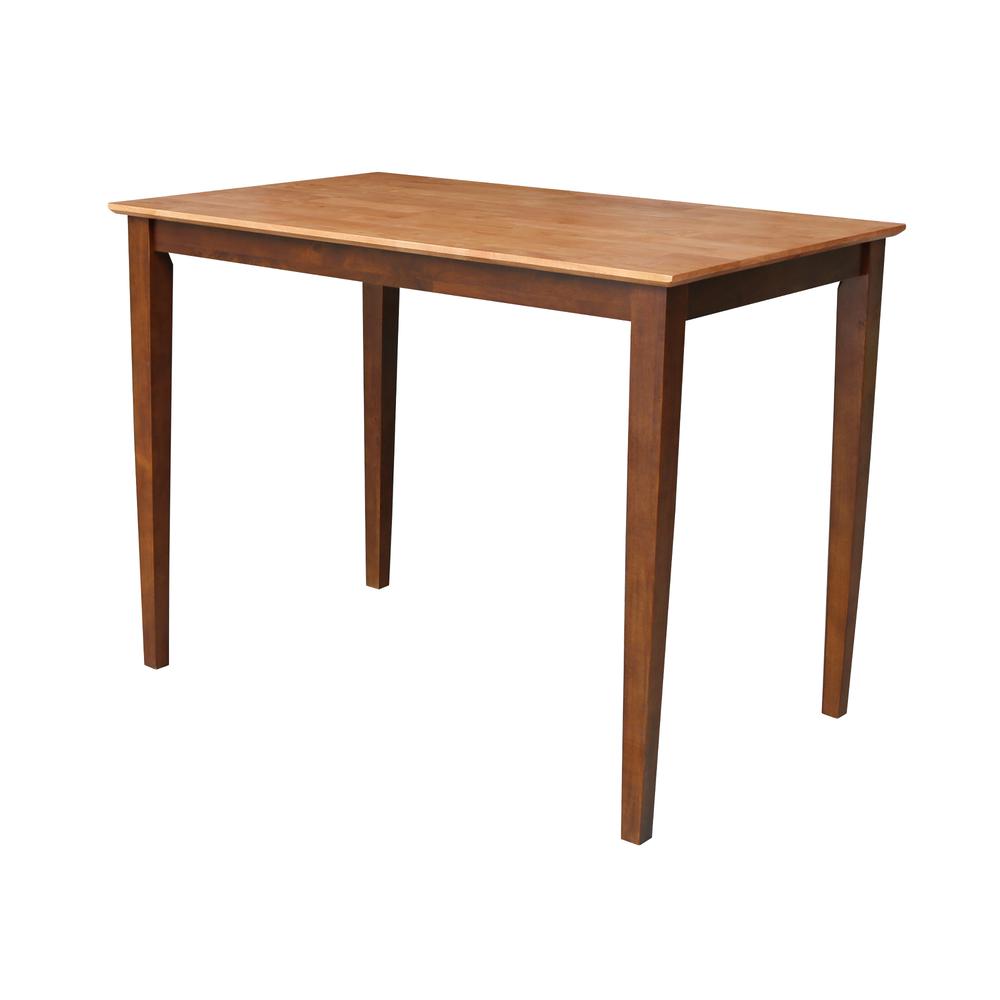 Solid Wood Top Table, Cinnamon/Espresso. Picture 6