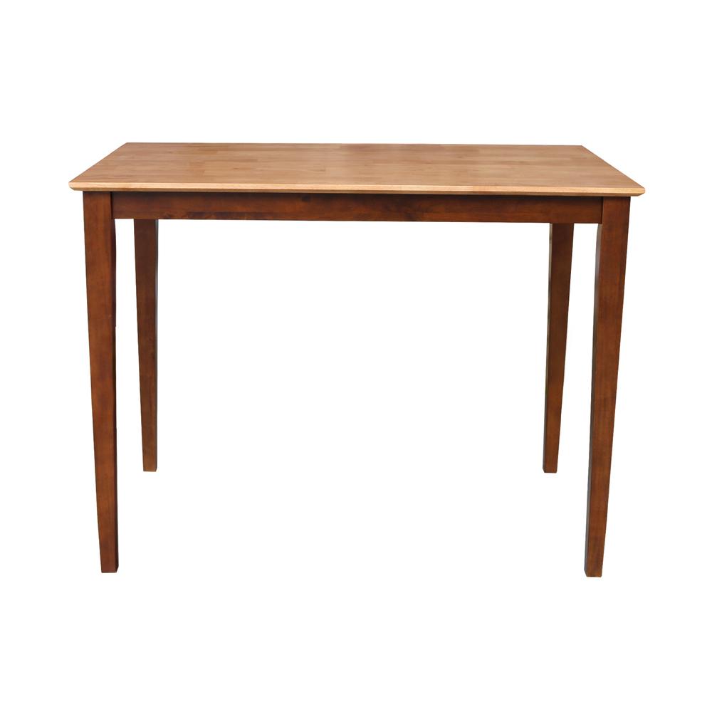 Solid Wood Top Table, Cinnamon/Espresso. Picture 2