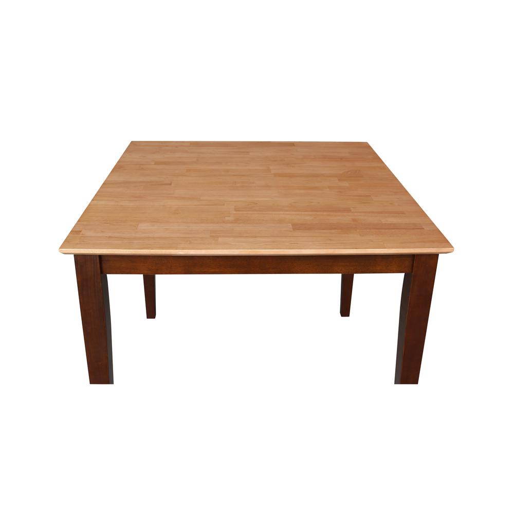 Solid Wood Top Table, Cinnamon/Espresso. Picture 7