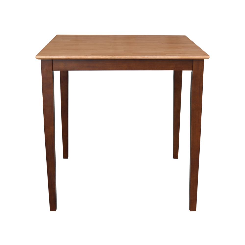 Solid Wood Top Table, Cinnamon/Espresso. Picture 2
