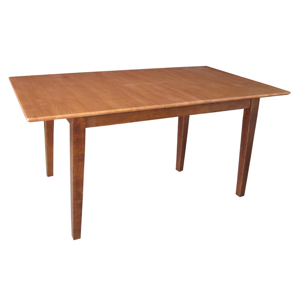 Table With Butterfly Extension - Dining Height, Cinnamon/Espresso. Picture 1