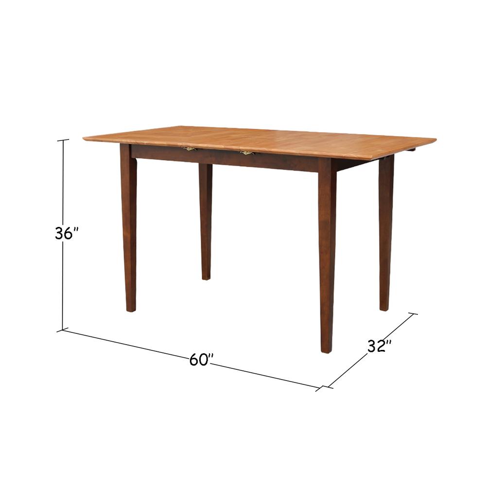 Table With Butterfly Extension - Counter Height, Cinnamon/Espresso. Picture 1