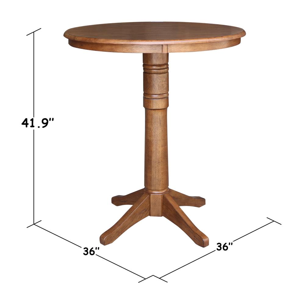 36" Round Top Pedestal Table - 41.9" Height. Picture 4