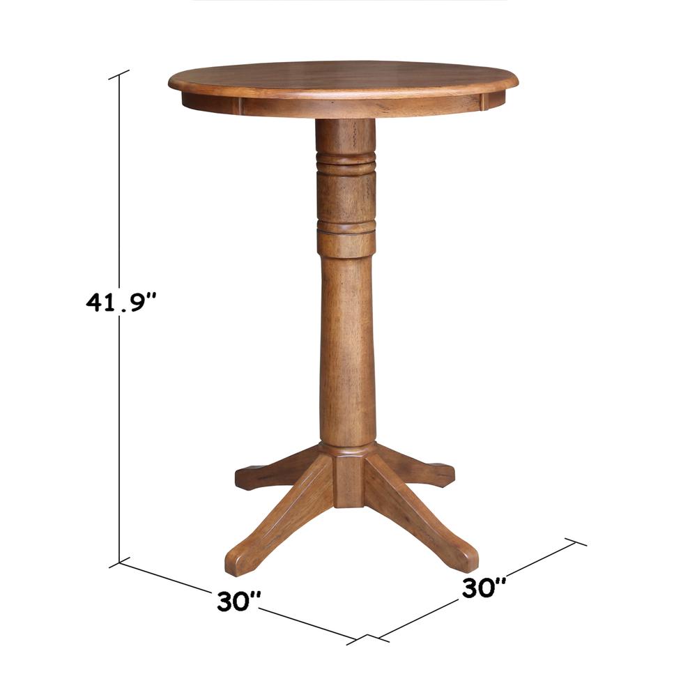 30" Round Top Pedestal Table - 41.9" Height. Picture 3
