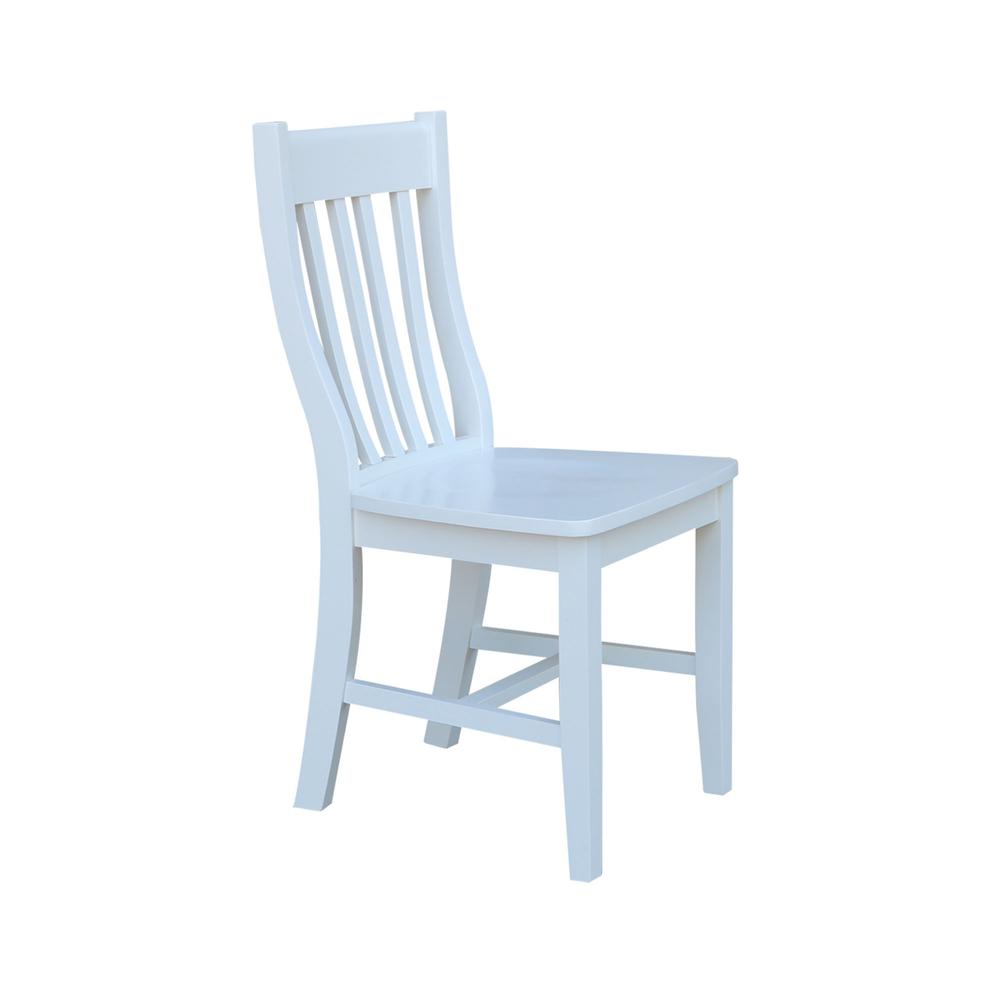 Set of Two Cafe Chairs, White. Picture 4