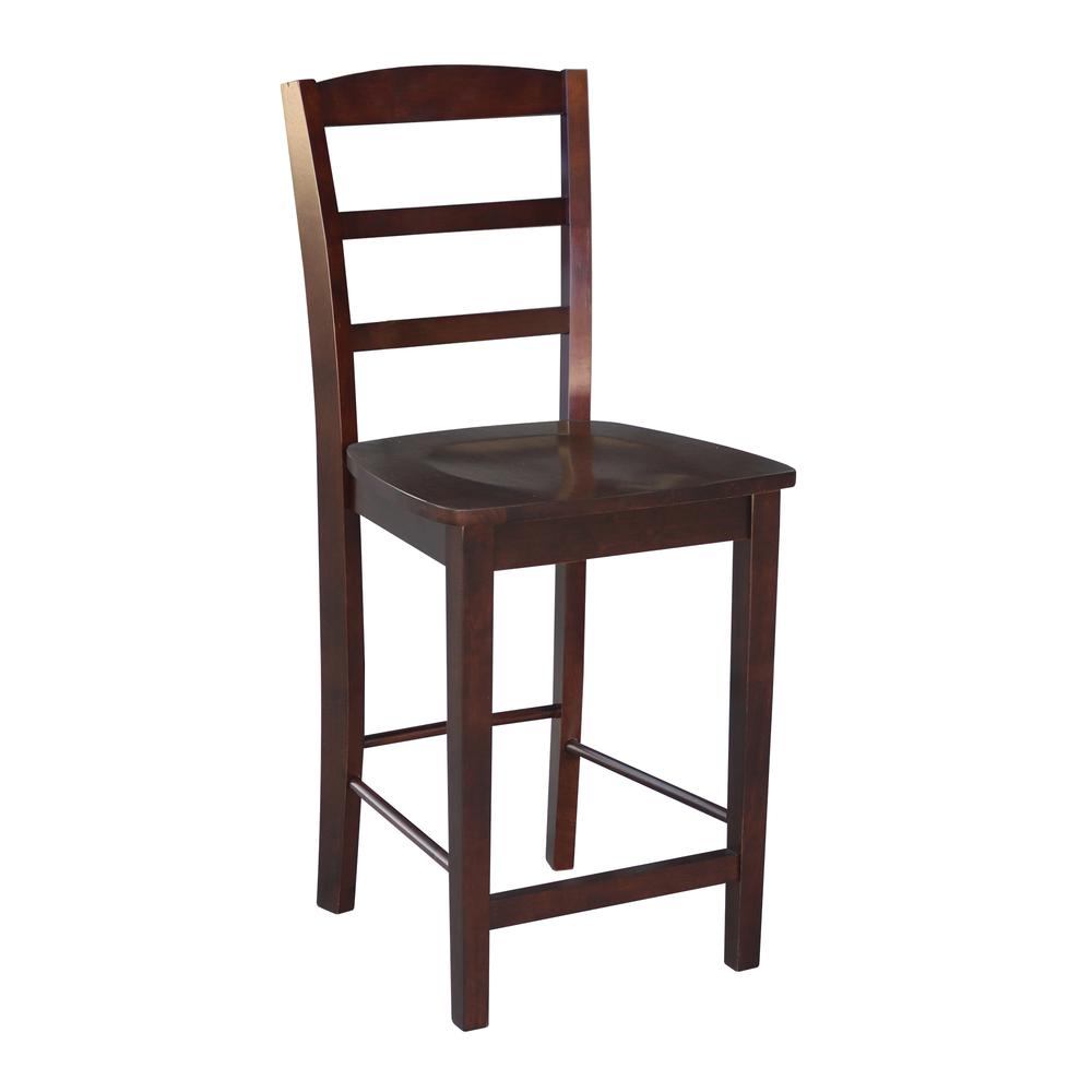 Madrid Counter height Stool - 24" Seat Height, Rich Mocha. Picture 7