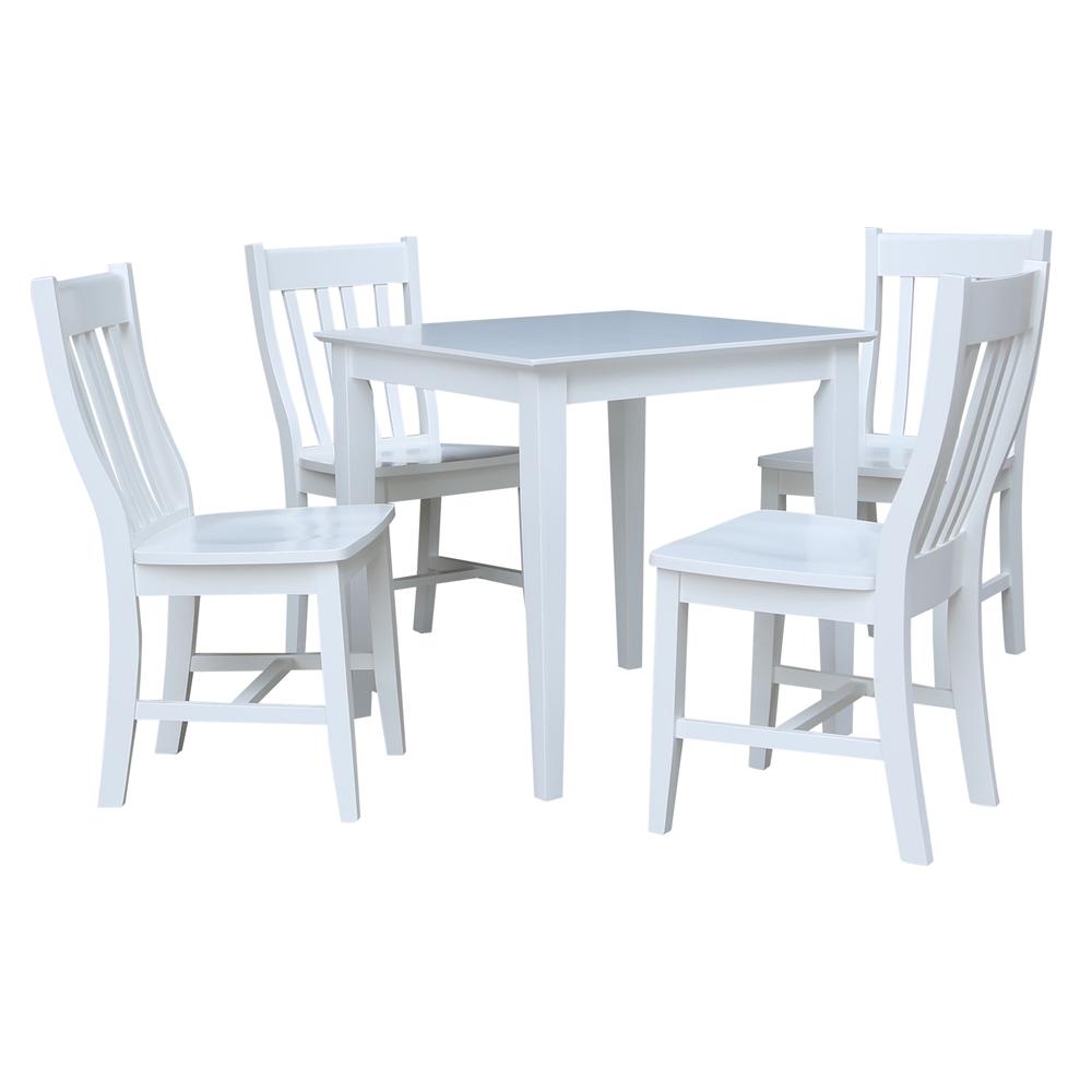 30" x 30" Dining Table with 4 Chairs - 5 Piece Set. Picture 2