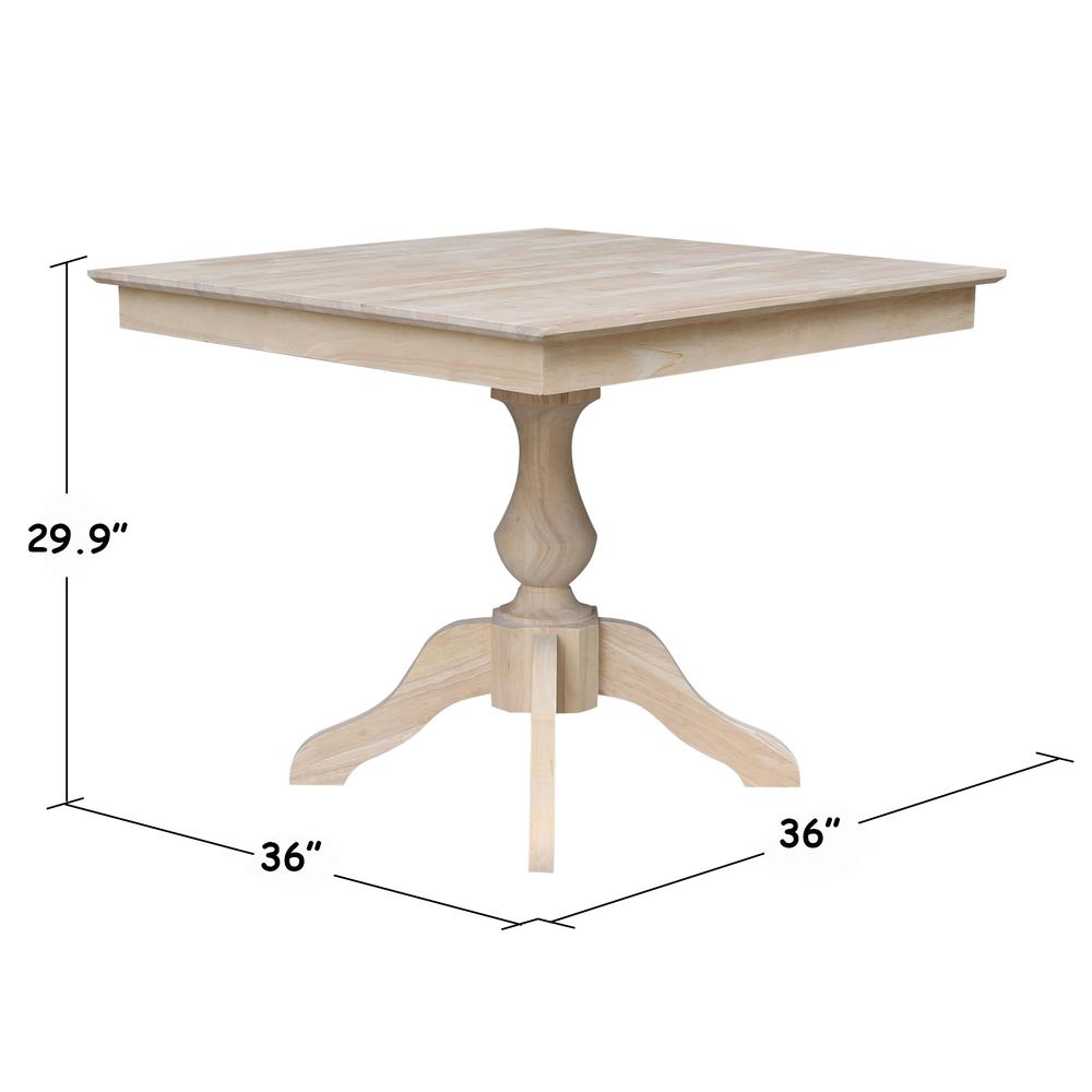 36" x 36" Square Top Pedestal Table - 29.9"H. Picture 3
