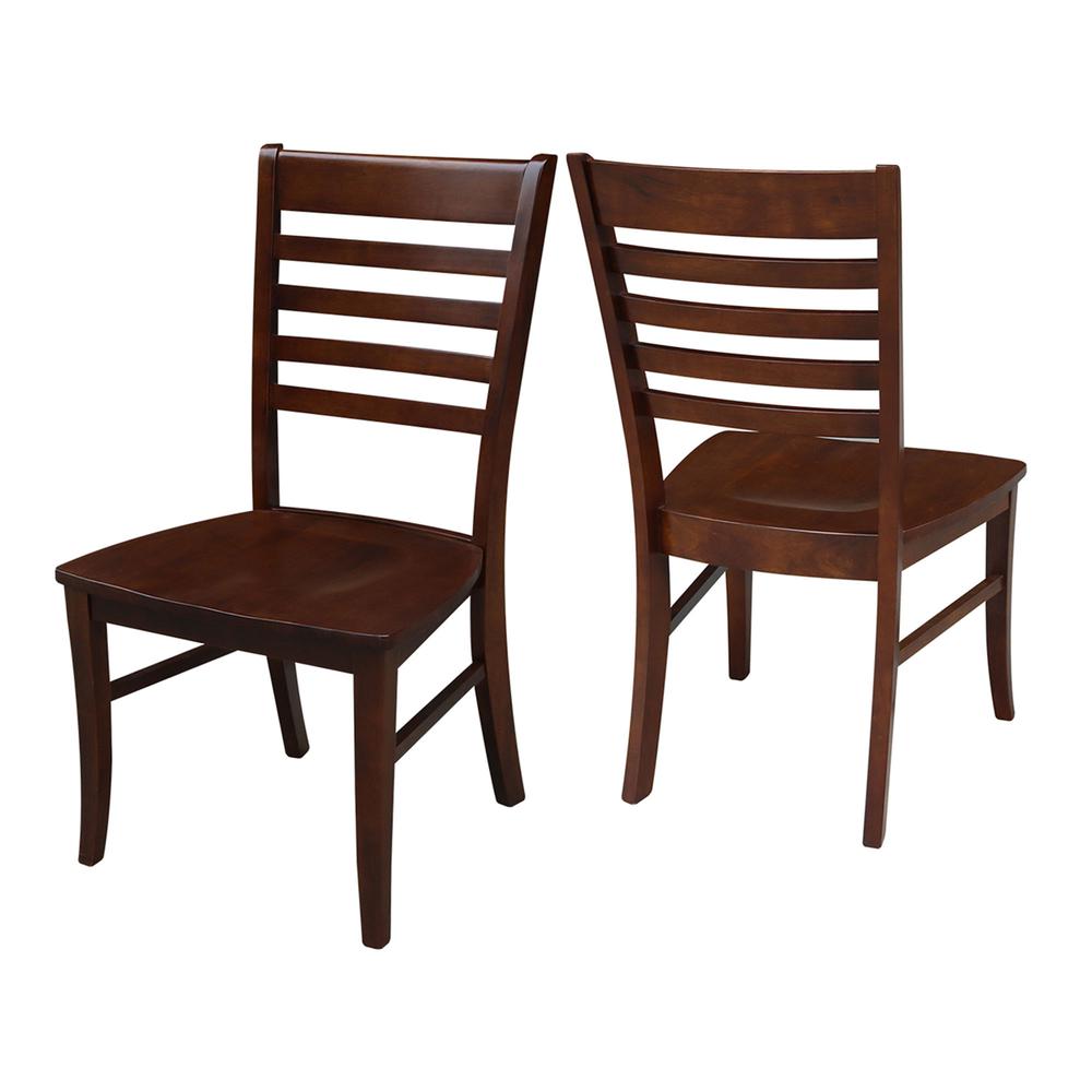 Set of Two Cosmo Roma Chairs, Espresso. Picture 6
