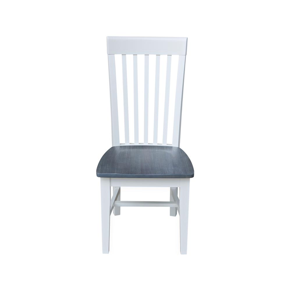 Set of Two Tall Mission Chairs, White/Heather gray. Picture 4