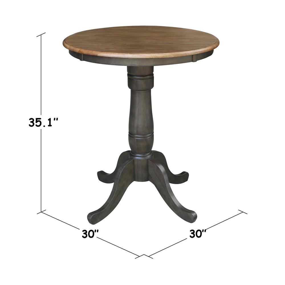 30" Round Top Pedestal Table - 35.1"H. Picture 2