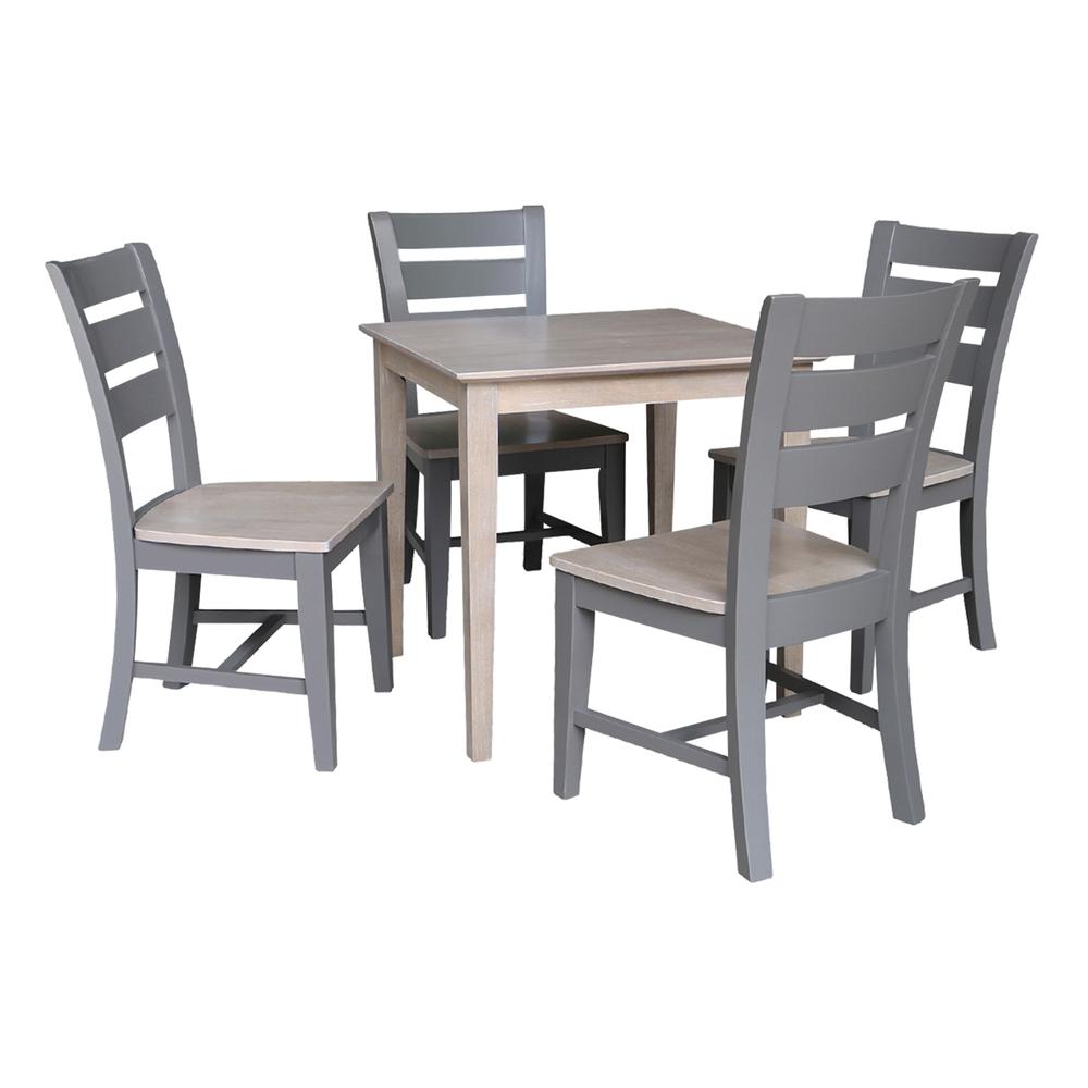 30x30 Dining Table with 4 Chairs. Picture 1