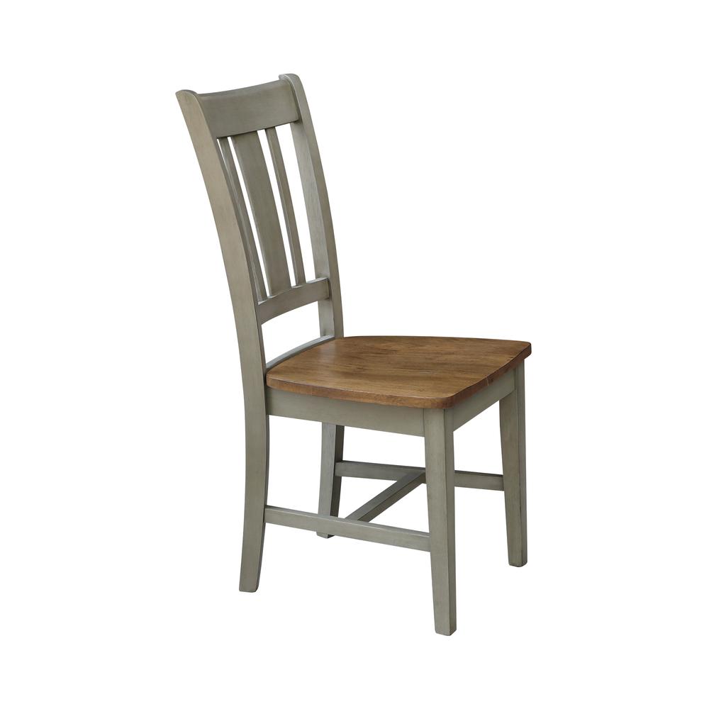 San Remo Splatback Chair, Hickory/Stone. Picture 4