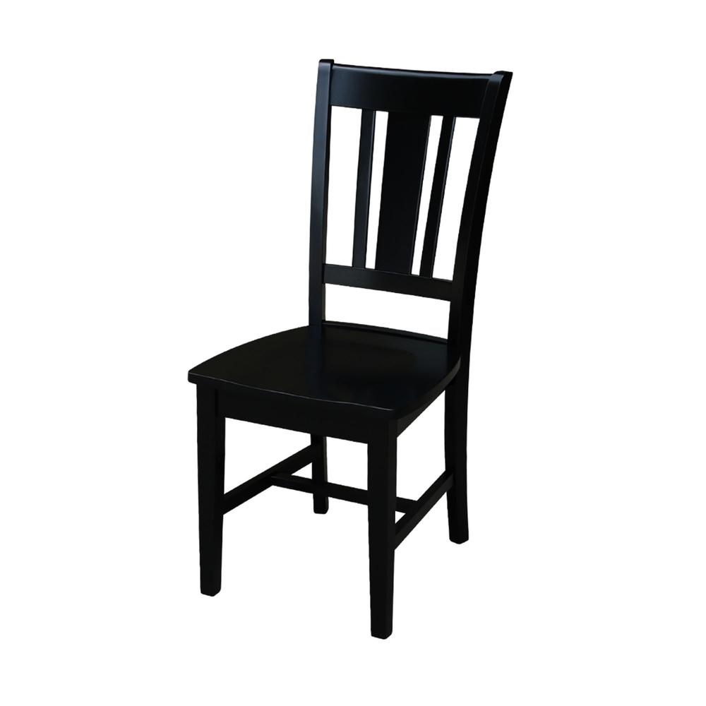 Set of Two San Remo Splatback Chairs, Black. Picture 1