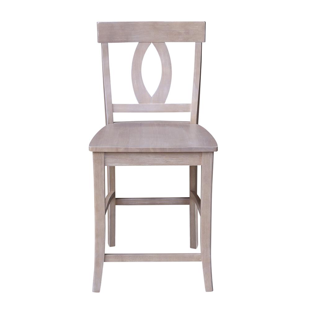 Cosmo Counter height Stool - 24" Seat Height , Washed Gray Taupe. Picture 5